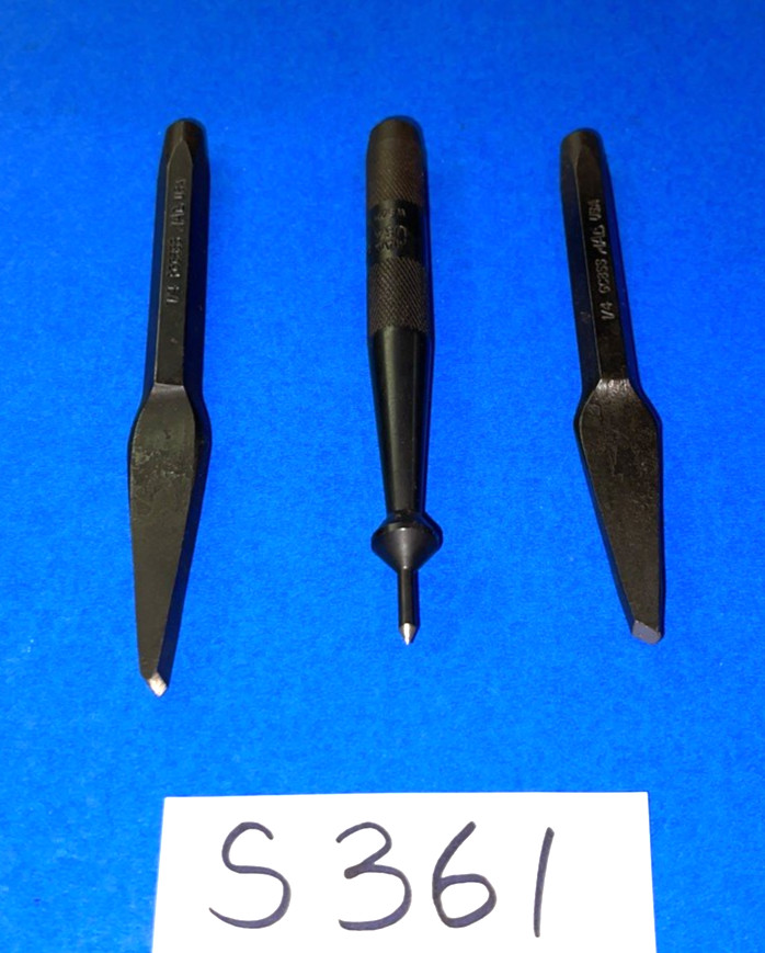 MAC TOOLS 3 PIECE CAPE & GOUGE POINT CHISELS & COUNTERSINK COMBINATION PUNCH