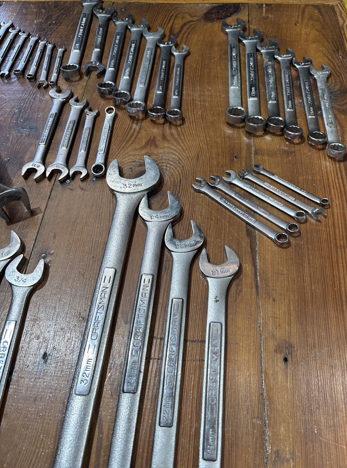 CFRAFTSMAN ( Lot Of 56 ) Open End Wrench’s Standard/Metric