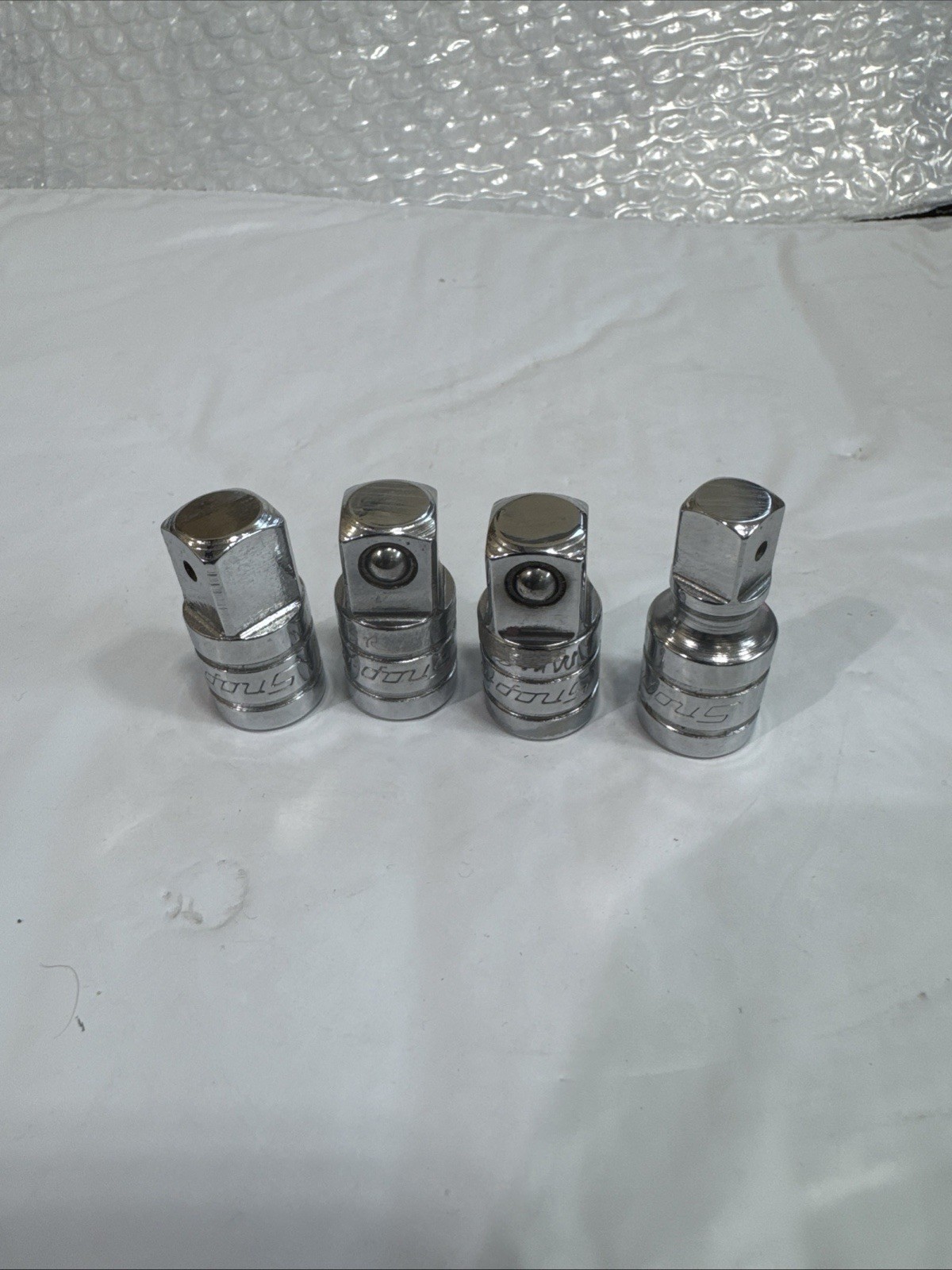 Snap-On 4 Piece Drive Adaptor 3 -3/8 To 1/2″ & 1-3/8 to 3/8 ShortyDrive Lot Set