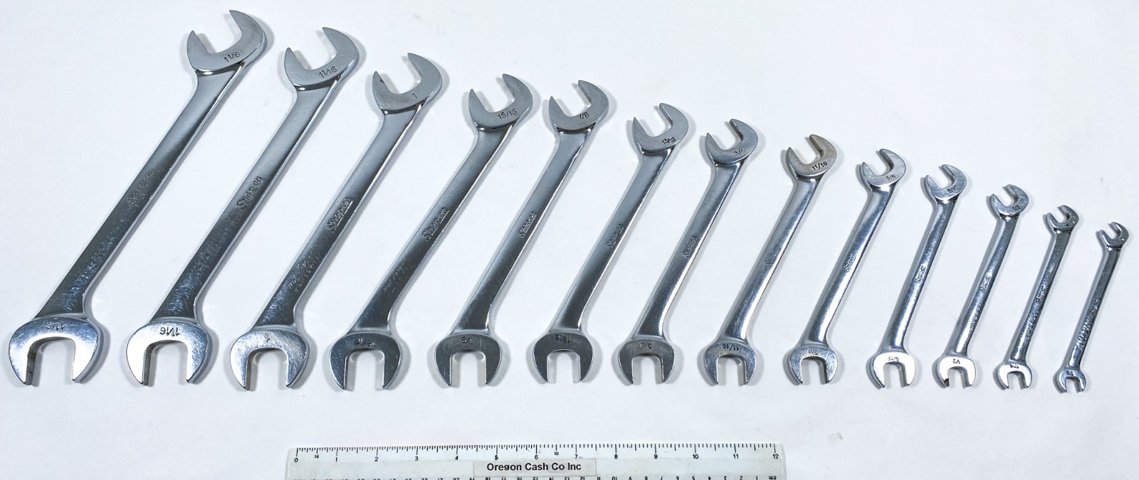 SNAP ON TOOLS USA 13-PIECE SAE 4 Way Open End Angle Wrench Set 3/8″ – 1-1/8″