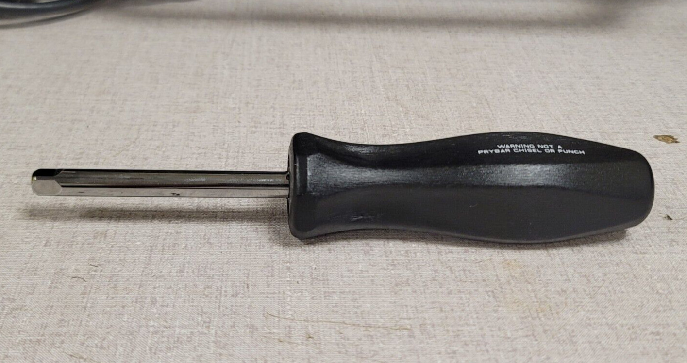 Snap-On 1/4″ drive Nut Driver Spanner 7-1/4″ Black Hard Handle Standard Shank