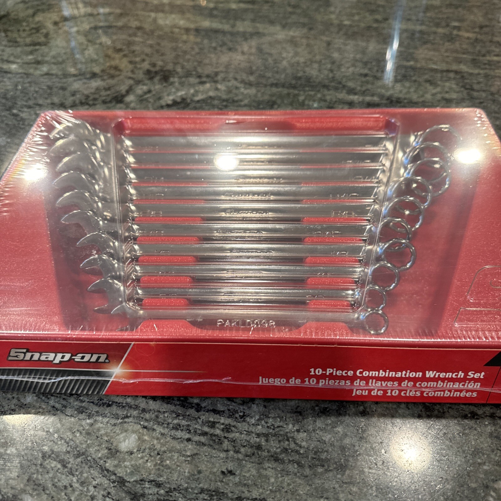 snap on oex710 10 pc sae combination wrench set 5/16-7/8” sealed