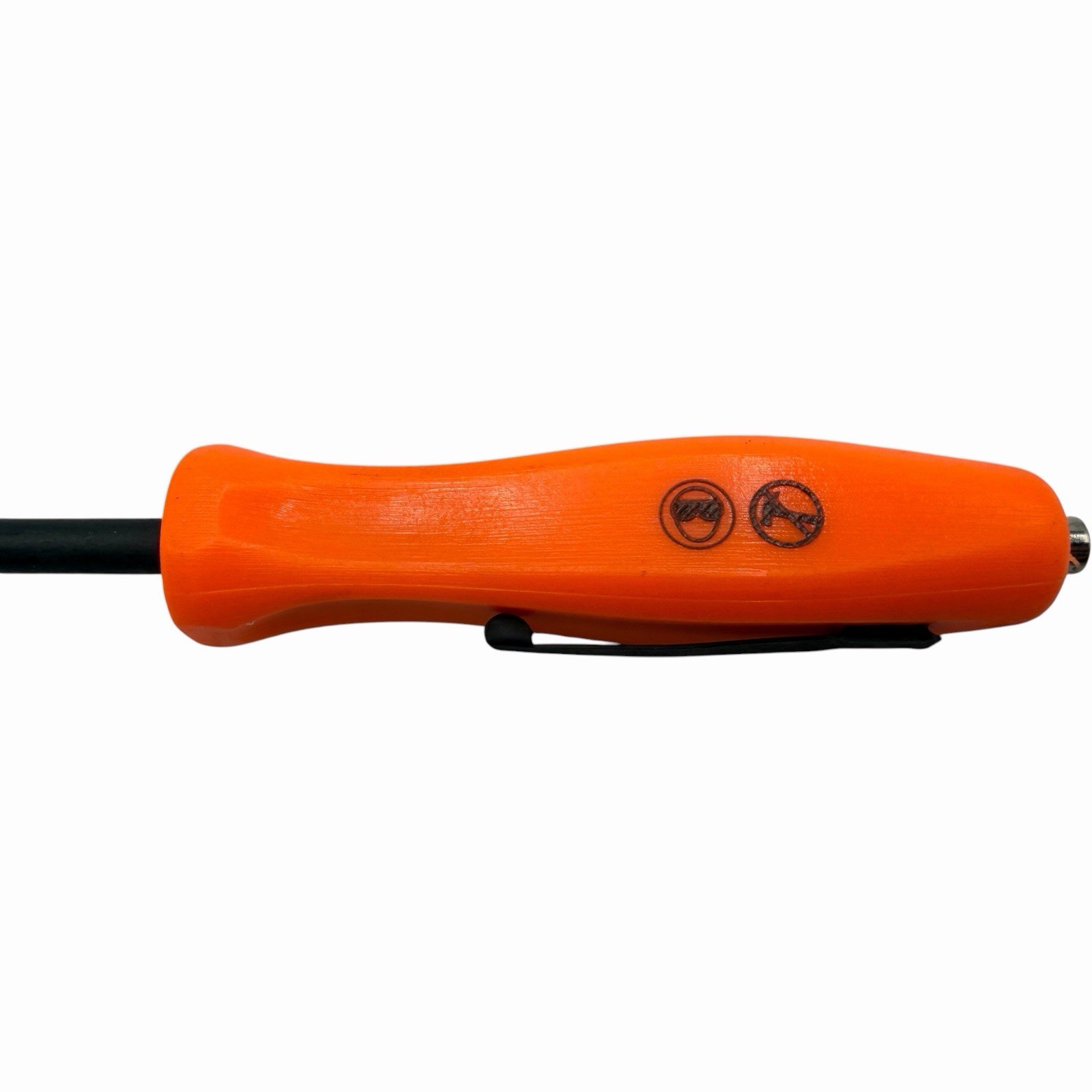 Snap On Tools Mini Magnetic Pocket Pry Bar Orange 5 inch Bent 45 Degree