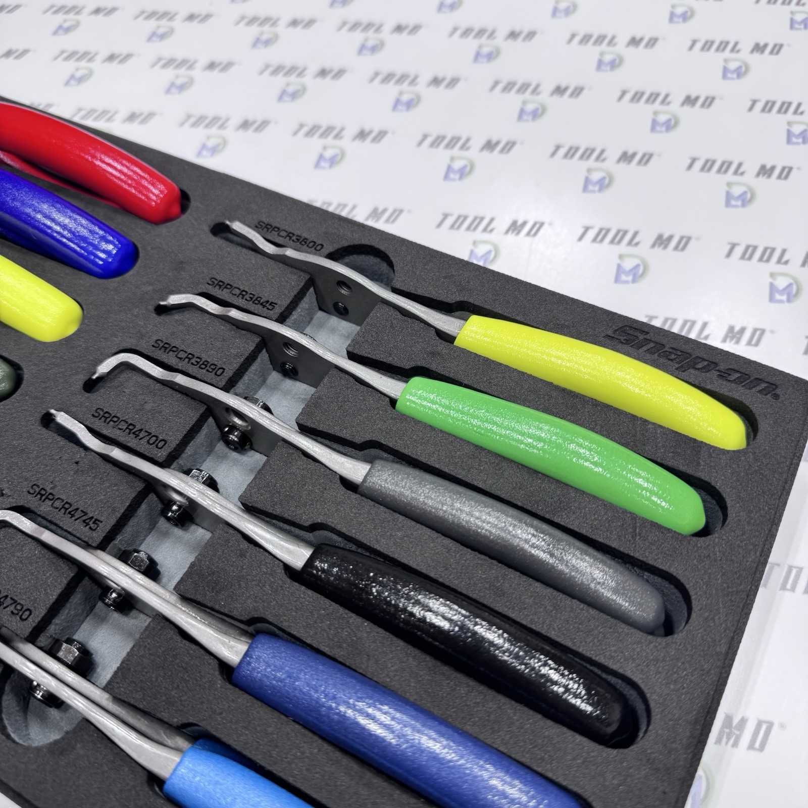 Snap-on Tools USA Multi-Color Snap Ring Plier Set w/GREY Organizer SRPCR1200DTFG