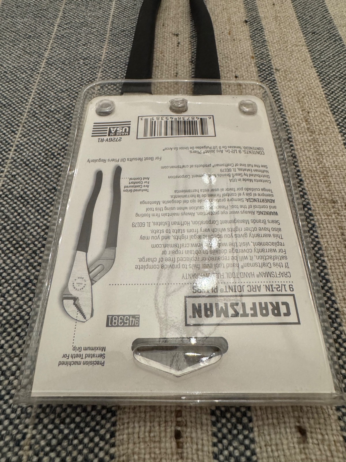 Craftsman 9-45381 9.5” Arc Joint Slip Joint Pliers USA NOS Vintage