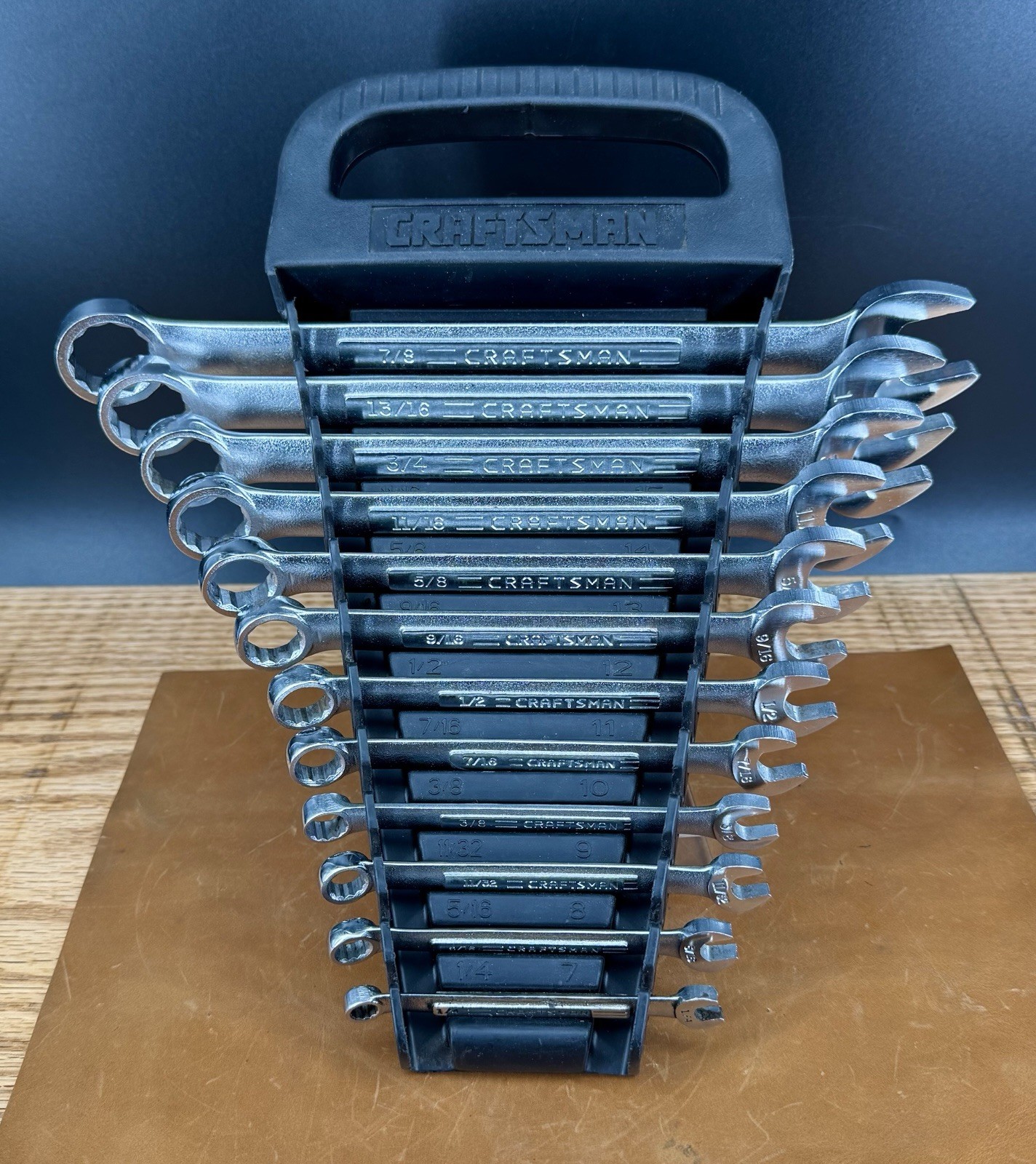 Vintage Craftsman 12 piece SAE Wrench Set =VV=series In Holder, USA, Excellent!