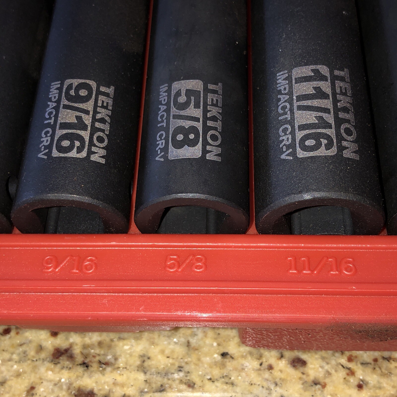 14 Pc Piece 1/2 Inch Drive Deep Impact Socket Set 6 Point 3/8” to1-1/4” Standard