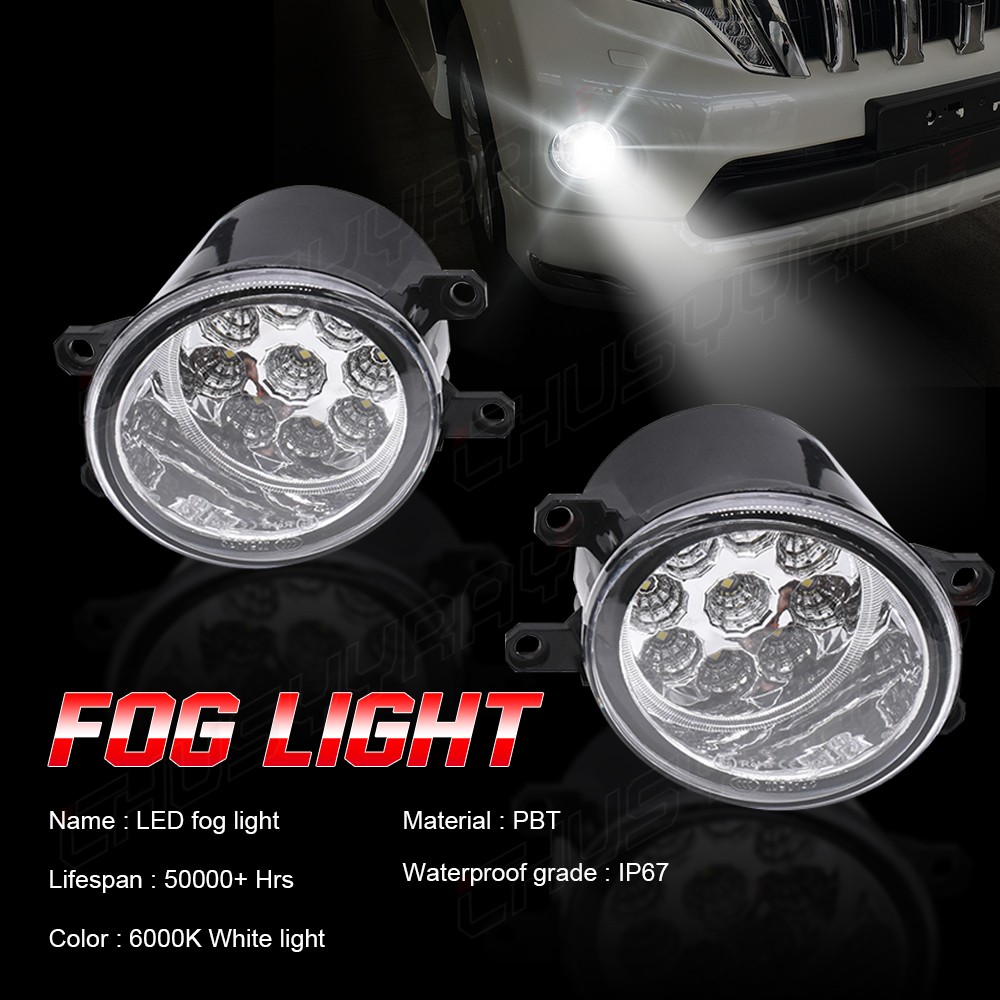 2PCS LED Fog Lights Bumper Driving Lamps Bulb For TOYOTA TACOMA 2012-2020