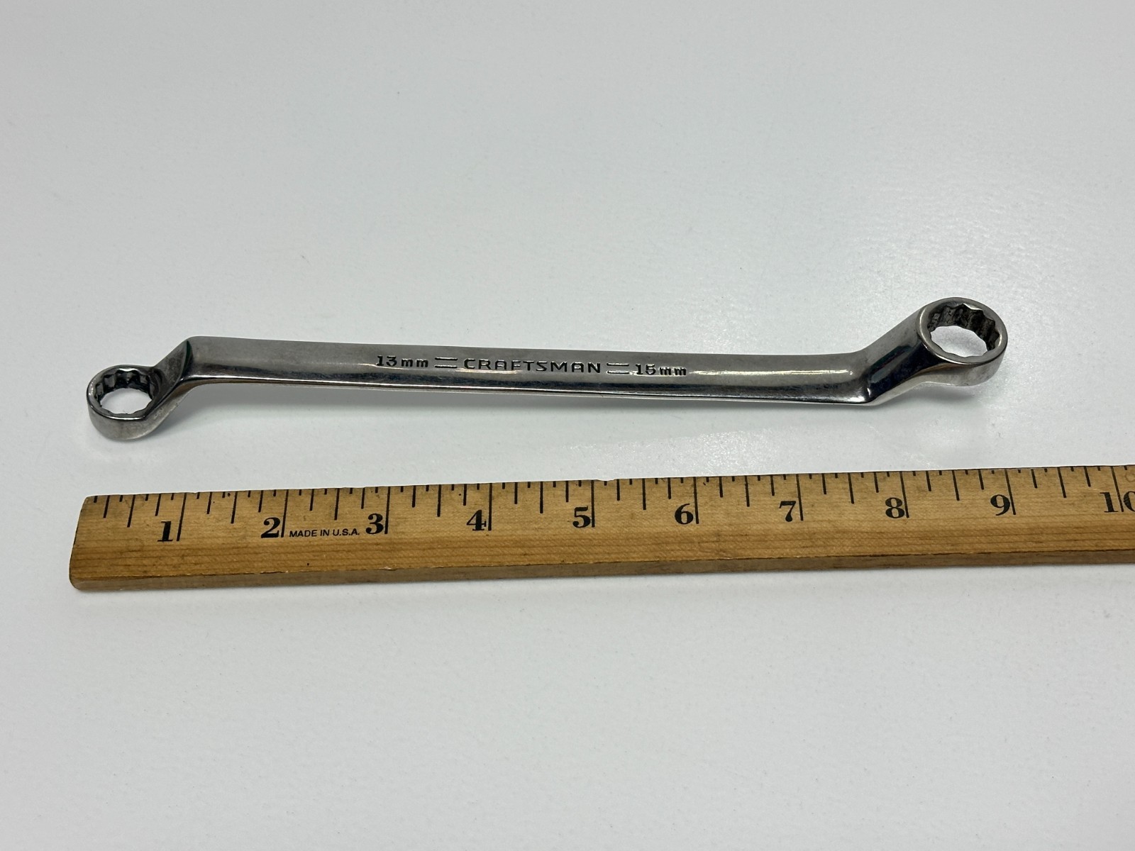 Craftsman Tools USA 44362 VA 13mm x 15mm Metric Offset Box End Wrench, 12 Point