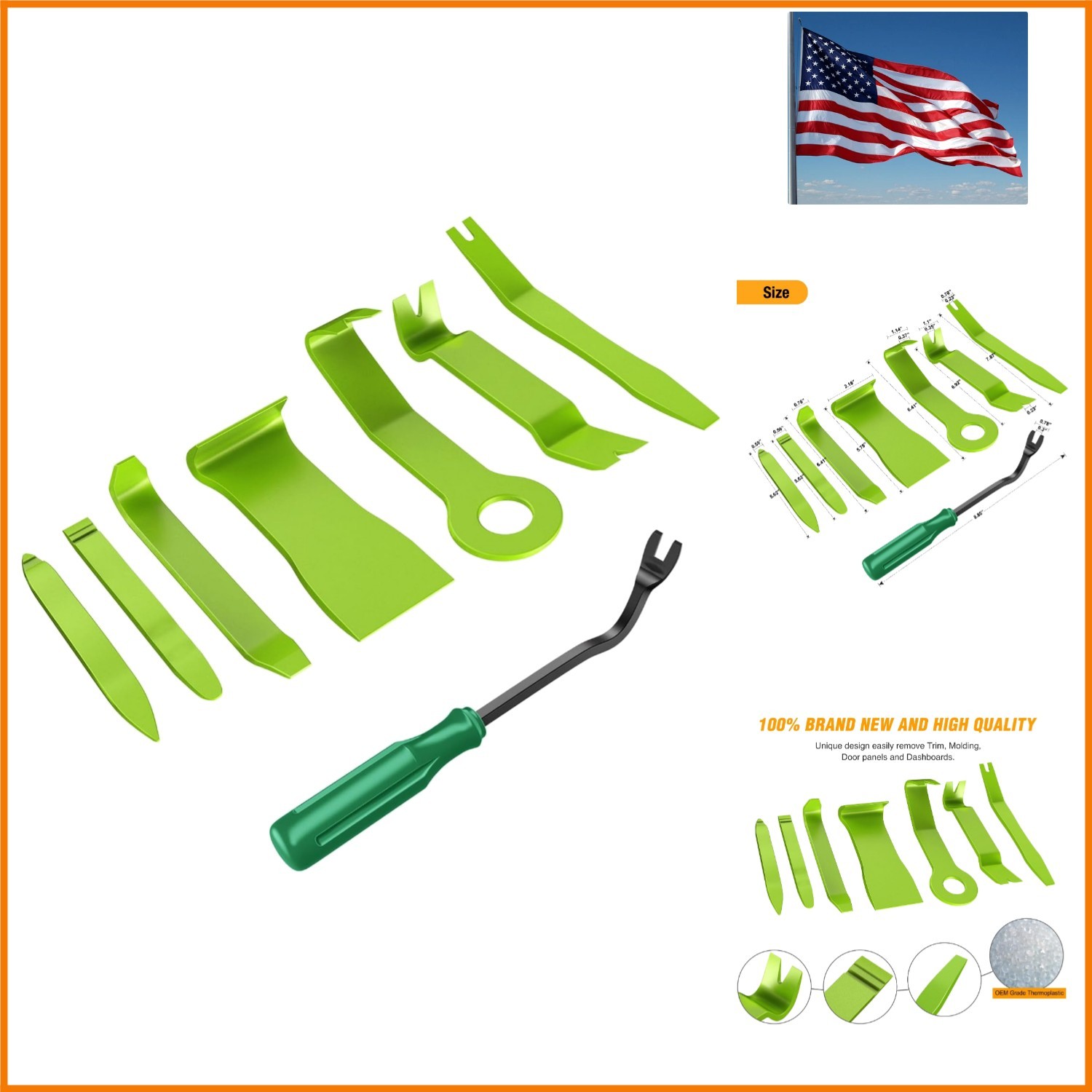 8PCS Auto Trim Removal Tool Kit No-Scratch Removal Tool Kit for Car Audio Das…