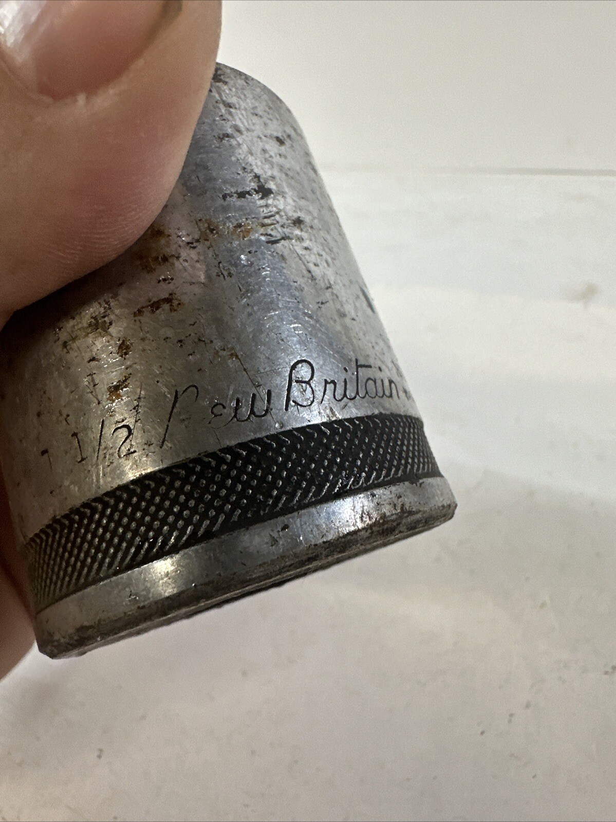 Vintage New Britain 1-1/2″ AF 3/4″ Dr Socket Heavy Duty 12pt Hub Nut Sct