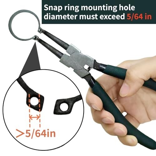 4pcs Snap Ring Pliers Set – 7″ Heavy Duty Internal/External Circlip Tool Kit, Pr