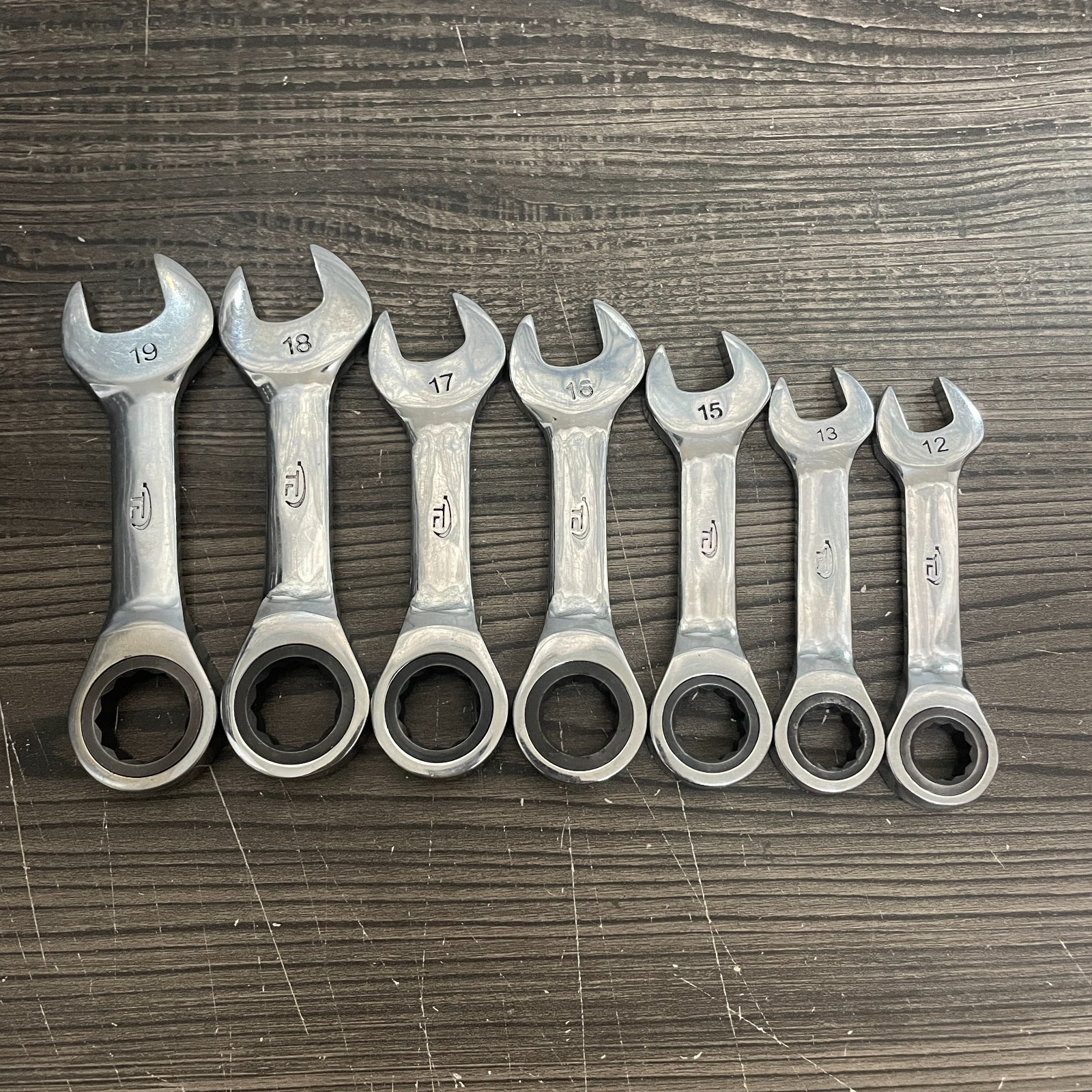 Teng Tools Metric Short Ratcheting Combination Wrench 7 Piece Set