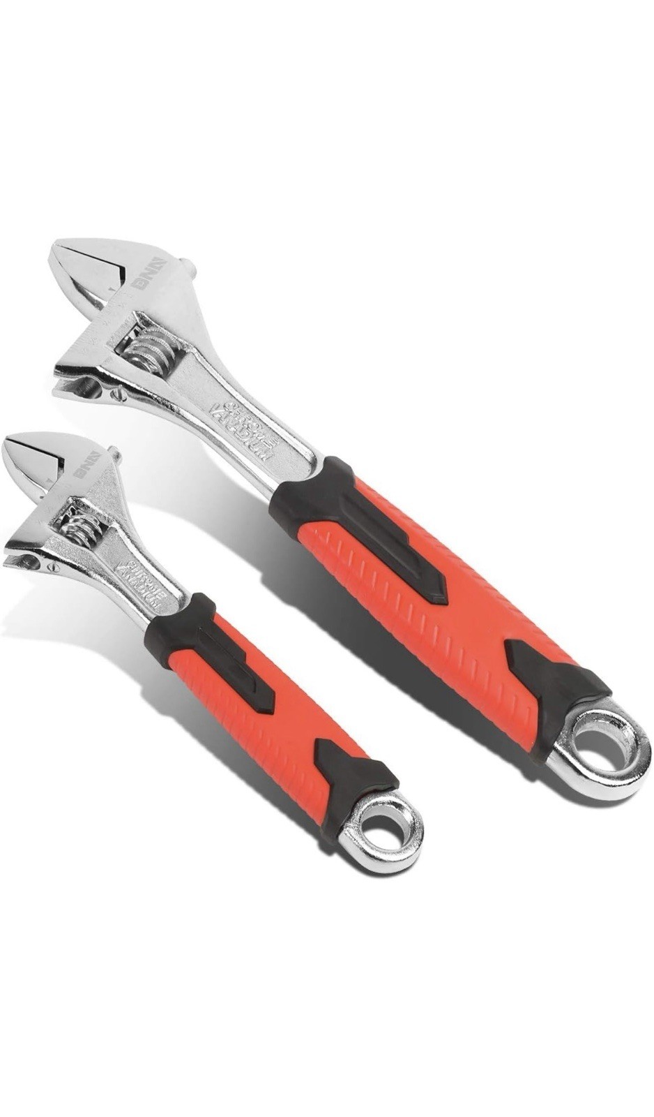Adjustable Wrench Spanner – [1 Pair] 8 & 12 Inch, Vanadium Steel Automotive Tool