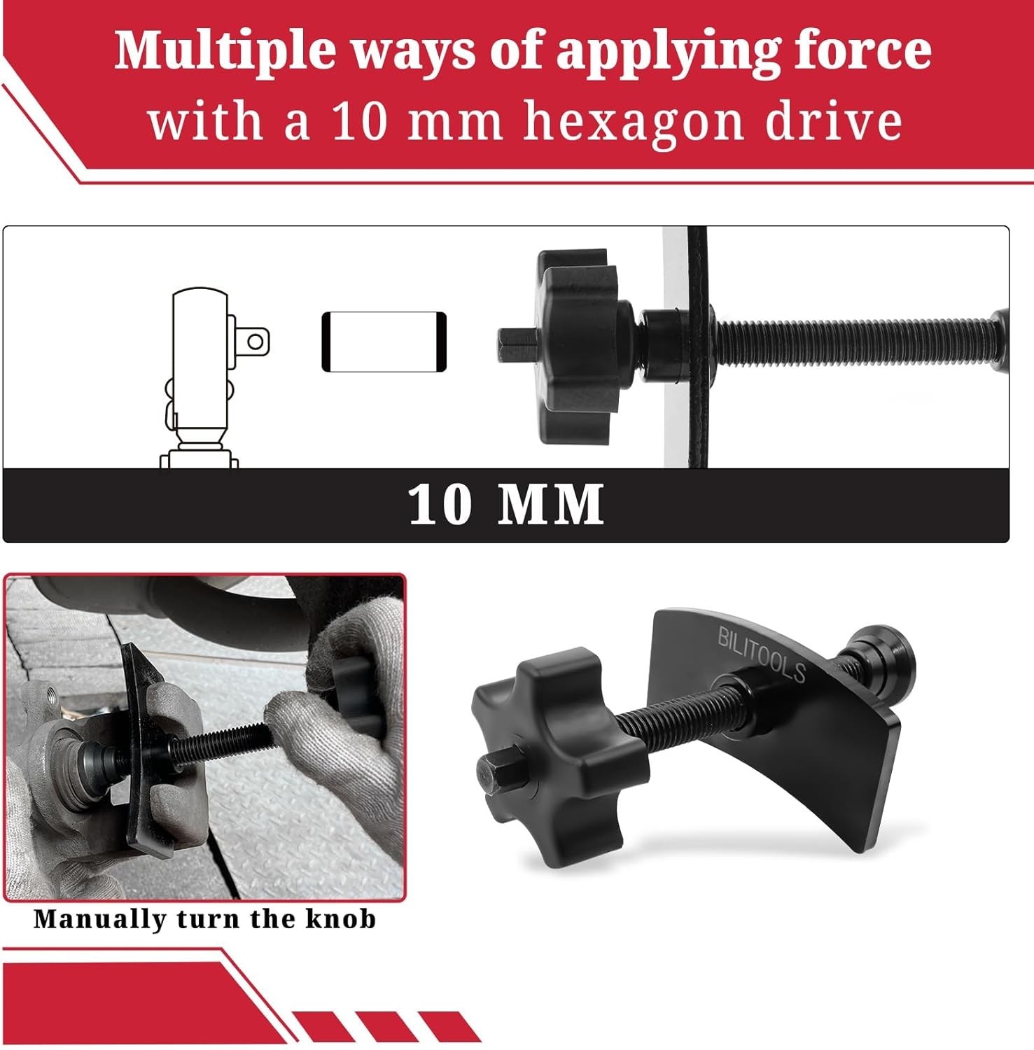High-Quality Carbon Steel Brake Pad Spreader for Reliable Piston Compression