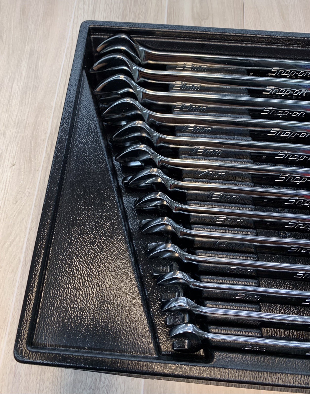 Snap-On OEXM713B 13pc 12 Pt Metric Flex Drive Combination Wrench Set 10-22mm