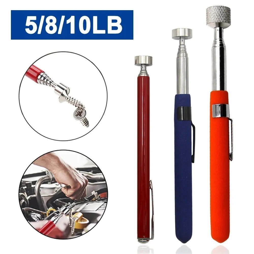 3x MAGNETIC PICK UP TOOL 5/8/10 LBS TELESCOPIC LONG REACH EXTENDING MAGNET PEN
