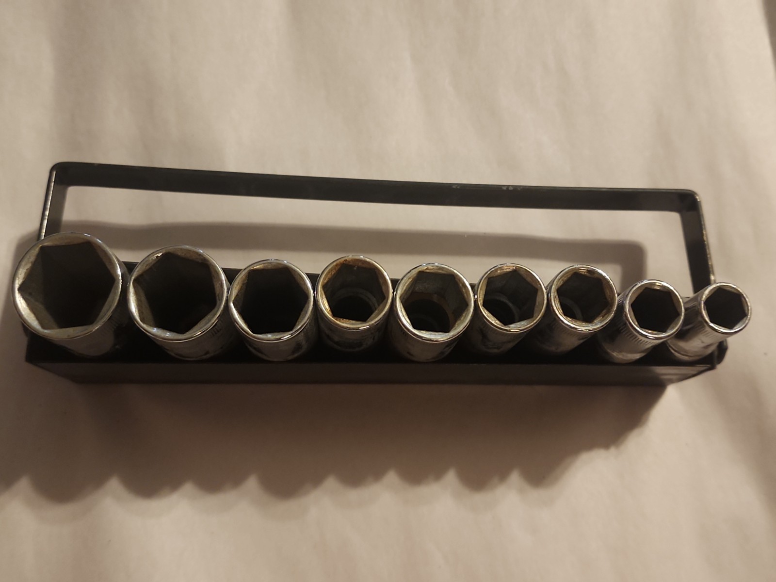 Craftsman V-Series 3/8-inch Drive 6-Point Metric Deep Socket Set Of 9 9-19mm
