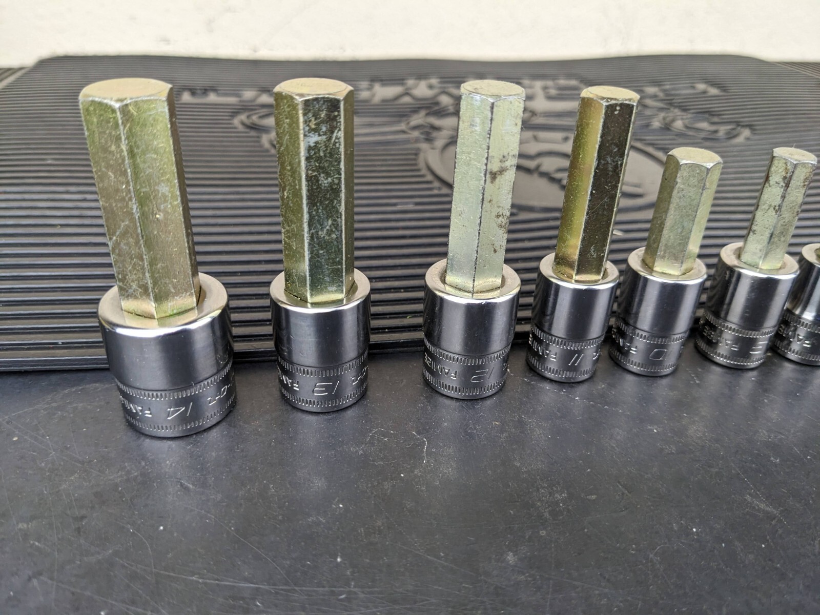 #be218 Snap-On 11pc Metric Hex Allen Socket Set 3/8″ Drive 4mm to 14mm 211EFAMY