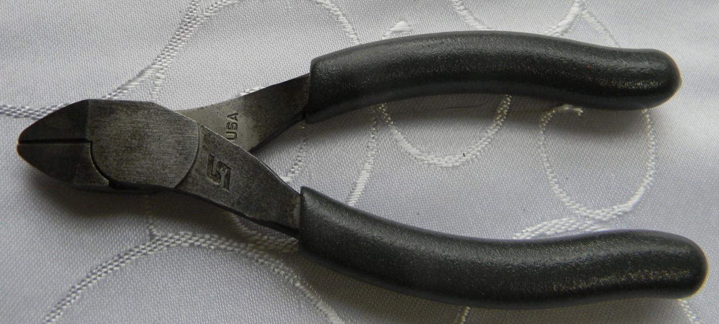 SNAP-ON 5″ LONG DARK TITANIUM VINYL GRIP VECTOR EDGE DIAGONAL CUTTER #85ACF