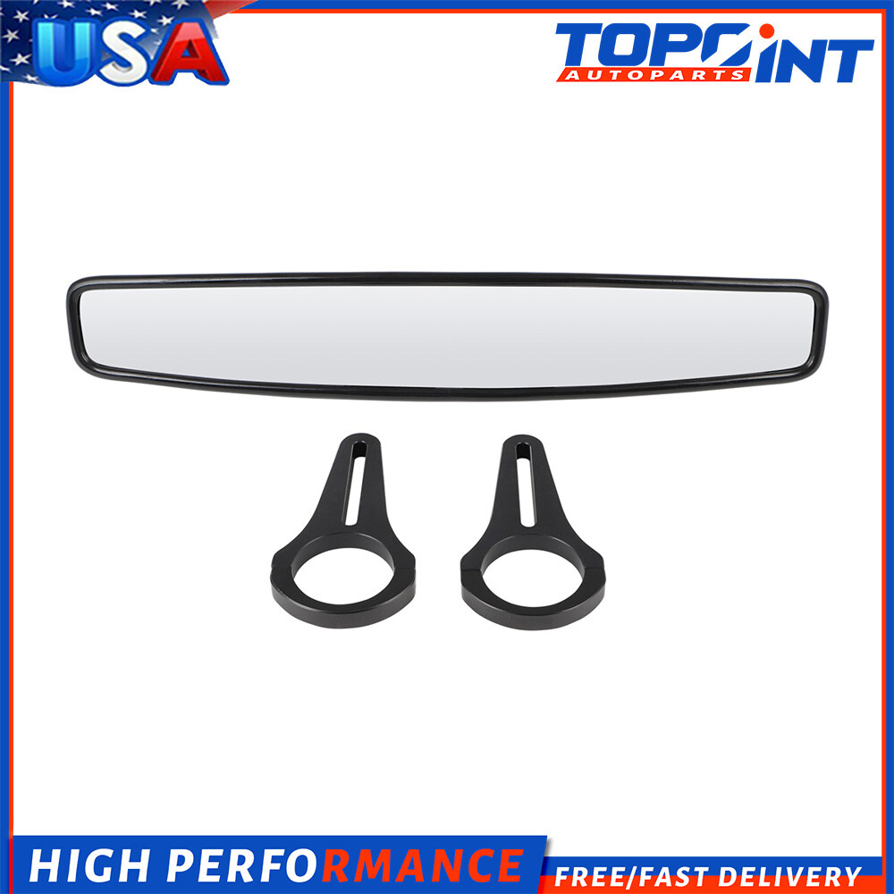 UTV Wide Rear View Mirror For Polaris RZR 800 1000 XP 900 1000 S w/ 1.75″ Clamp