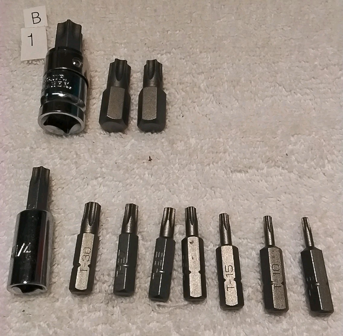 13pc 3/8″×1/4″ DRIVE TAMPER PROOF TORX INTERCHANGEABLE BIT SET