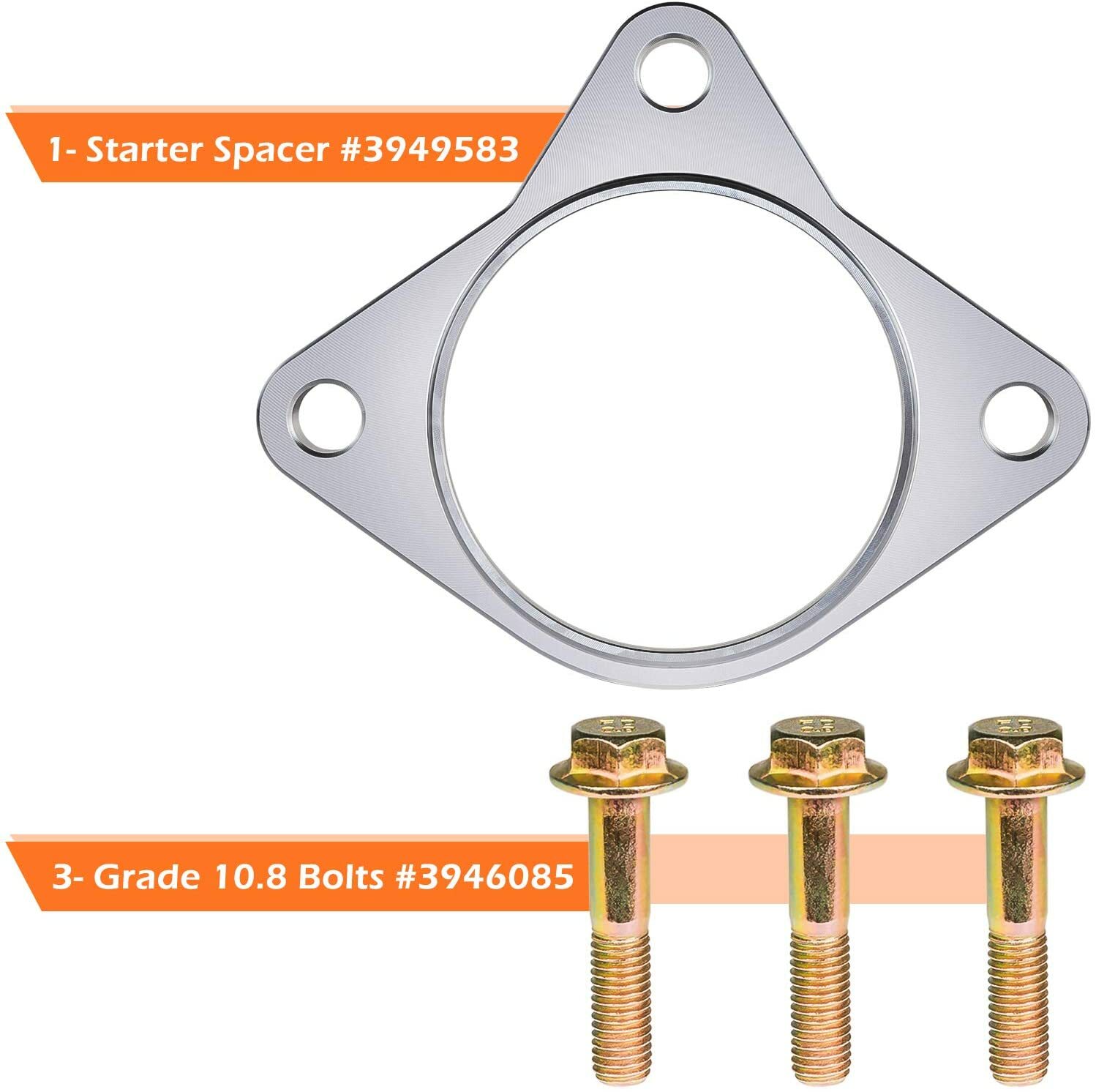 Starter Spacer Kit With Bolts 5 Speed For DODGE Cummins 5.9L 1994-2002
