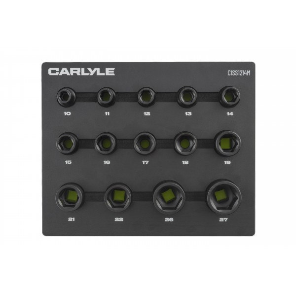 Carlyle 14PC 1/2DR 6PT IMPACT SOCKET 10-27MM – CISS1214M