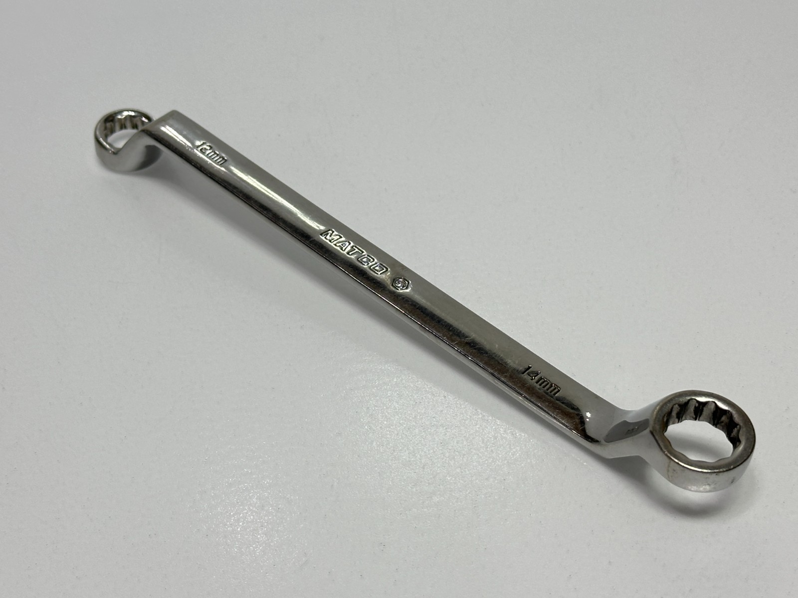 🇺🇸 Matco Tools USA RBDL1214M 12mm 14mm Deep Offset Chrome Box End Wrench 12 PT