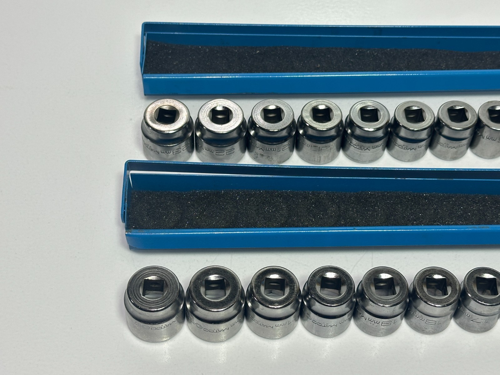 🇺🇸 Matco Tools USA 36pc Metric 6mm-23mm Shallow Socket Set, 3/8” Drive (Rare)