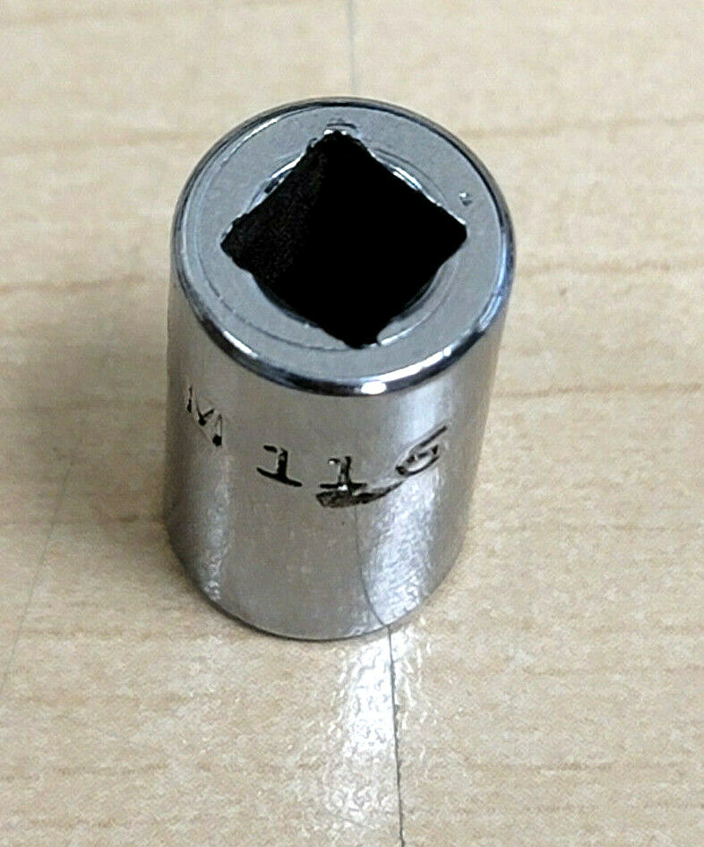 Mac Tools 1/4″ Drive Shallow 6 Point Chrome 11/32″ Socket 6 point M116 Nice