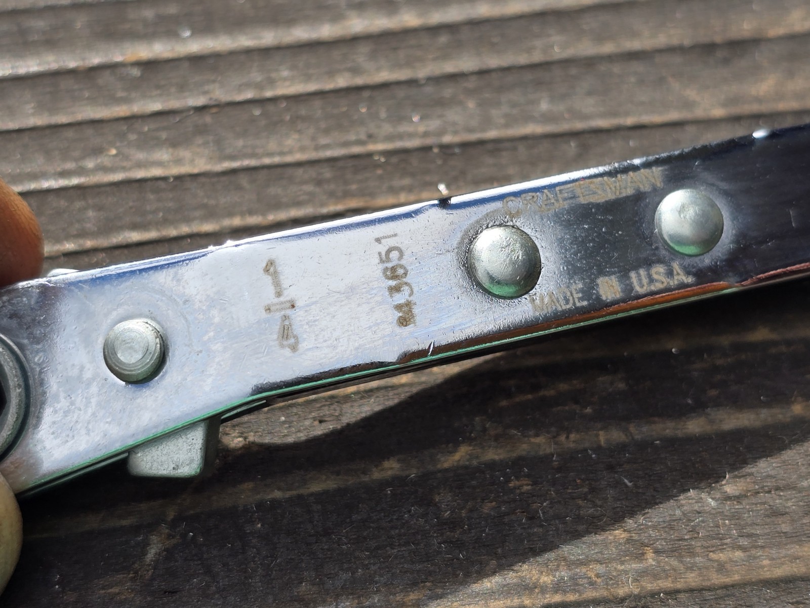 Sears Craftsman USA 6pt Offset Ratcheting Box Wrench 1/4″ x 5/16″ 43651