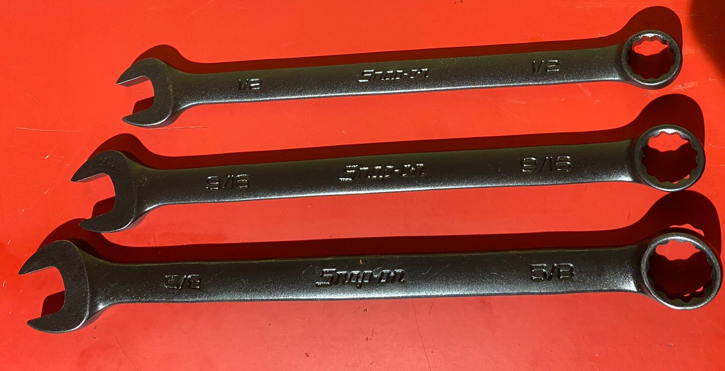 3 NOS Wrenches Snap On Tools GOEX16B 1/2 GOEX18B 9/16” GOEX20B 5/8″ Industrial