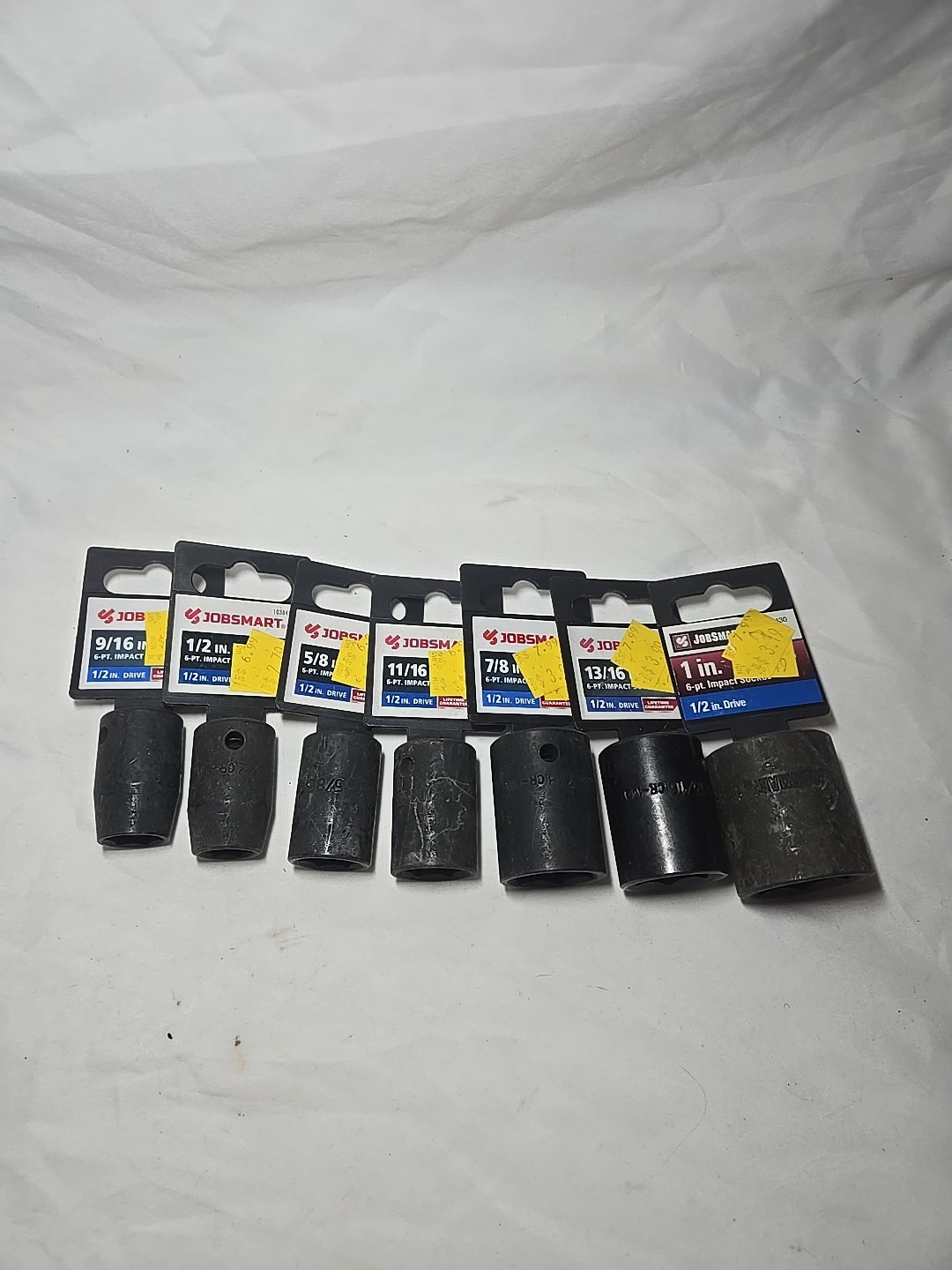 7 New Jobsmart Impact Sockets 1/2″ Drive 6pt Shallow Mixed