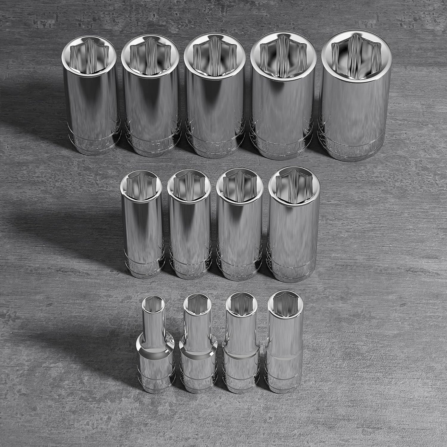 Complete 1/4″ to 1″ SAE Socket Set – Long Professional Grade