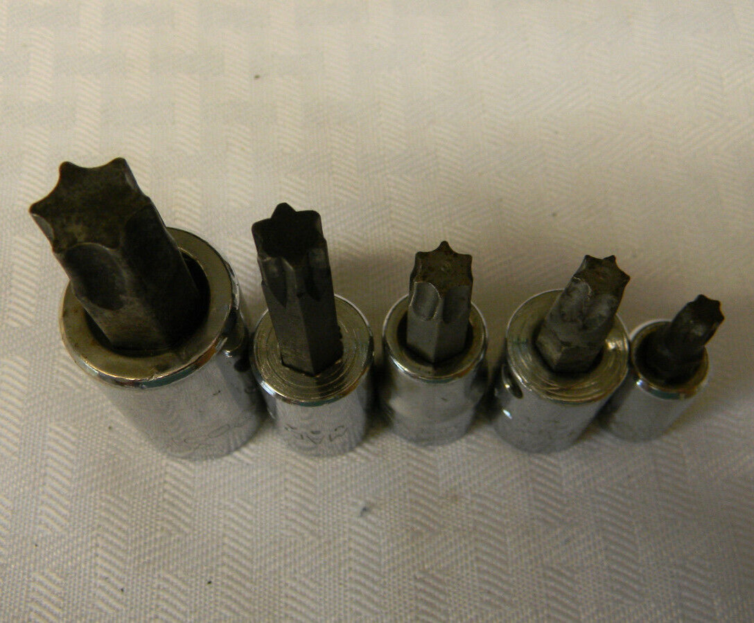 MAC & MATCO 5PC COMBINATION DRIVE TORX SOCKET SET T27, T40, T45, T50, T60
