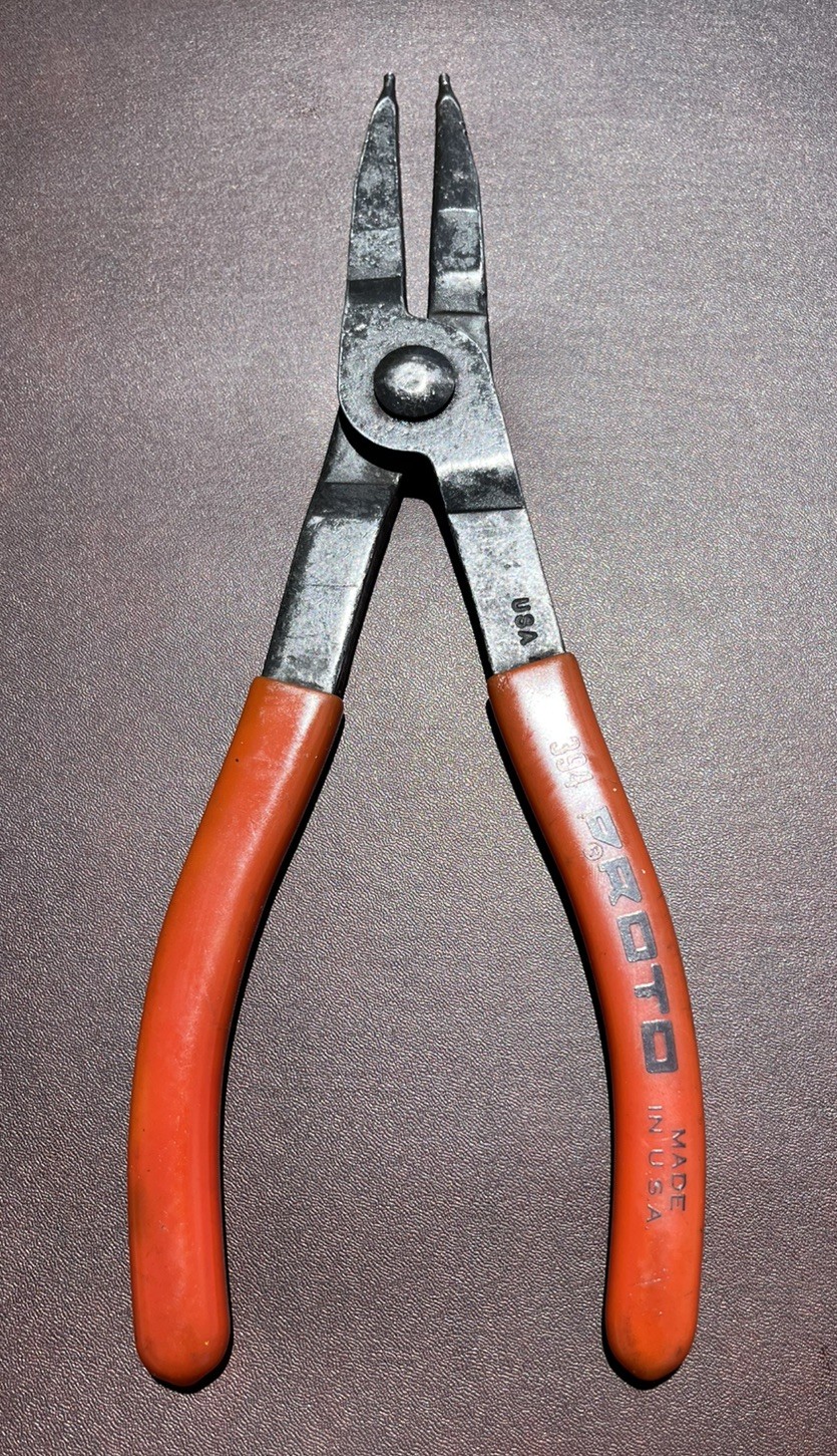PROTO 9in RETAINING RING 394 PLIERS STRAIGHT FIXED TIP INTERNAL