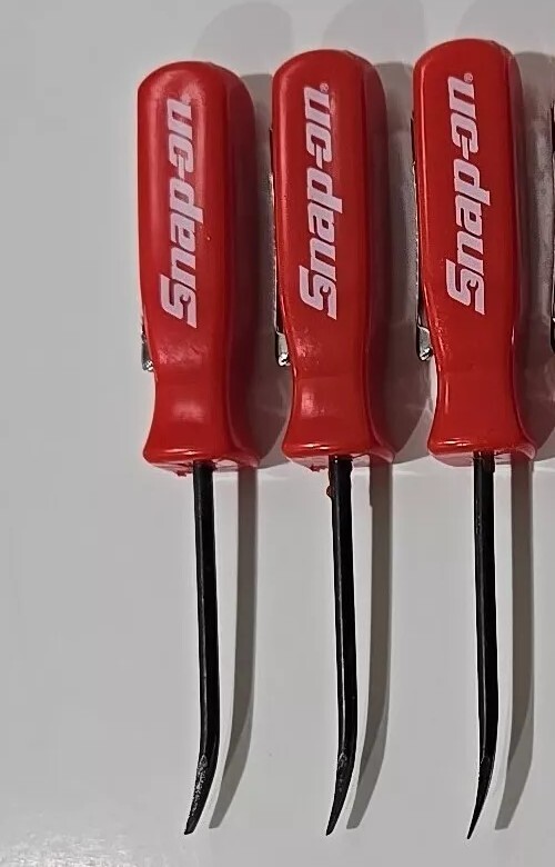 3X Red Snap on tools Promo PRY BAR screwdrivers per order pocket Clip NEW + GIFT