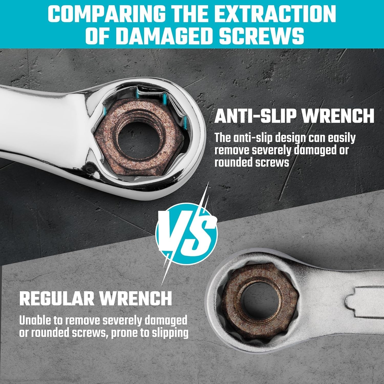 Piece Box Wrench Set, Anti-slip, Metric, 6-19mm, CR-V Steel