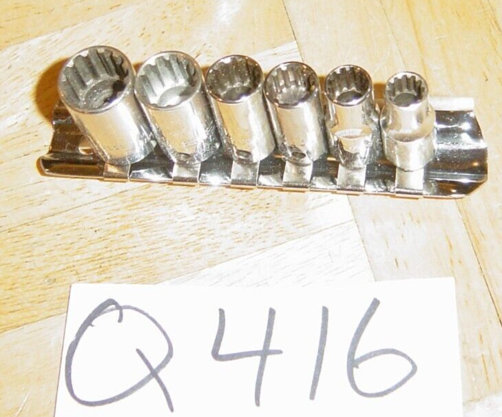SNAP-ON TOOLS 6 PIECE 1/4 DRIVE SAE. SPLINE HEX SHALLOW SOCKET SET