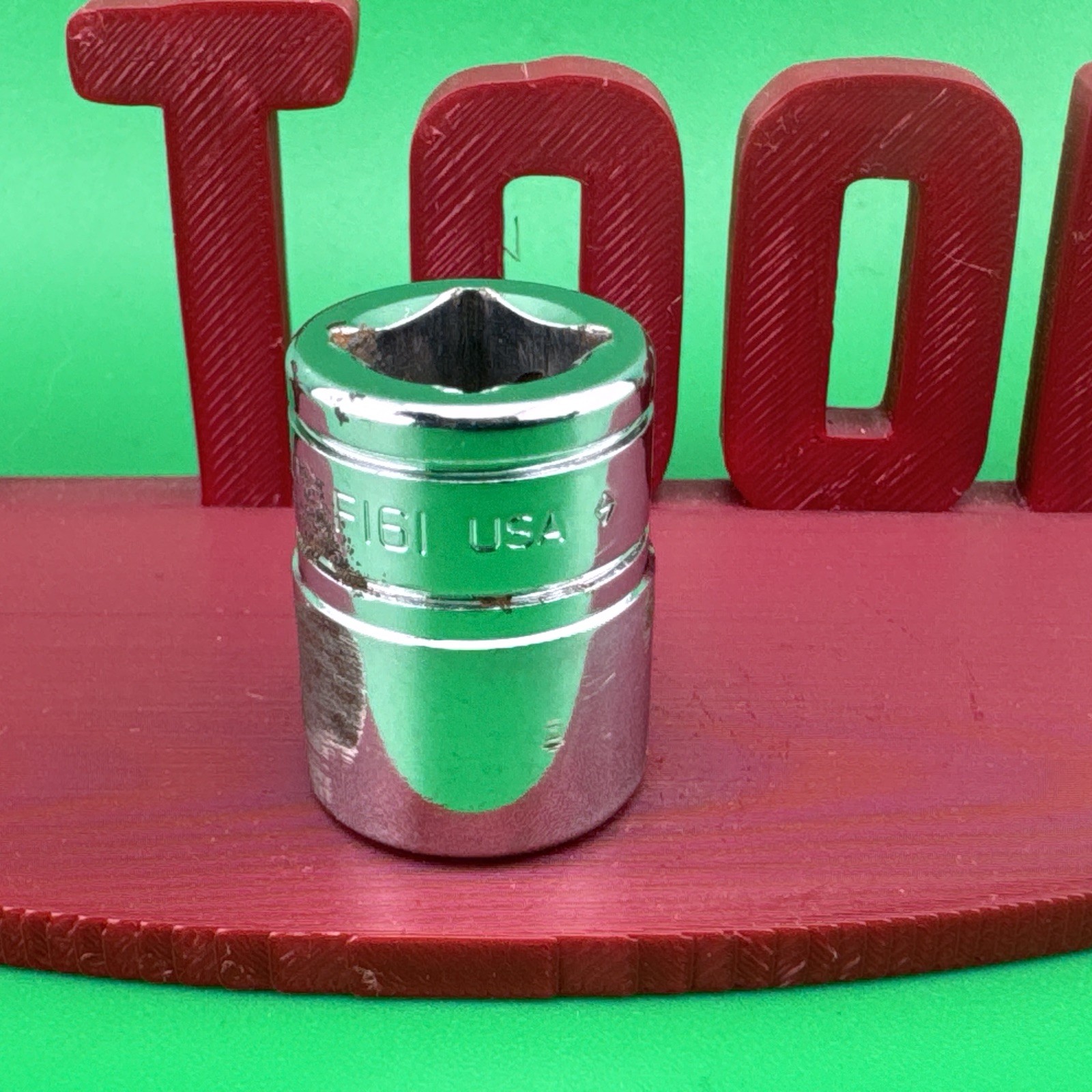 Snap On F161 3/8″ Drive 12-Point SAE 1/2″ Shallow Chrome Socket Engraved 4