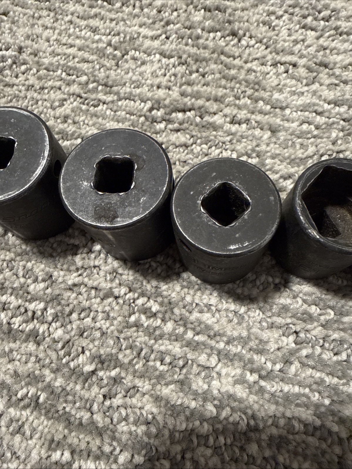 SNAP ON 9 pc 3/8″ Drive 6 Point SAE Shallow Impact Socket Set 7/16” – 1”