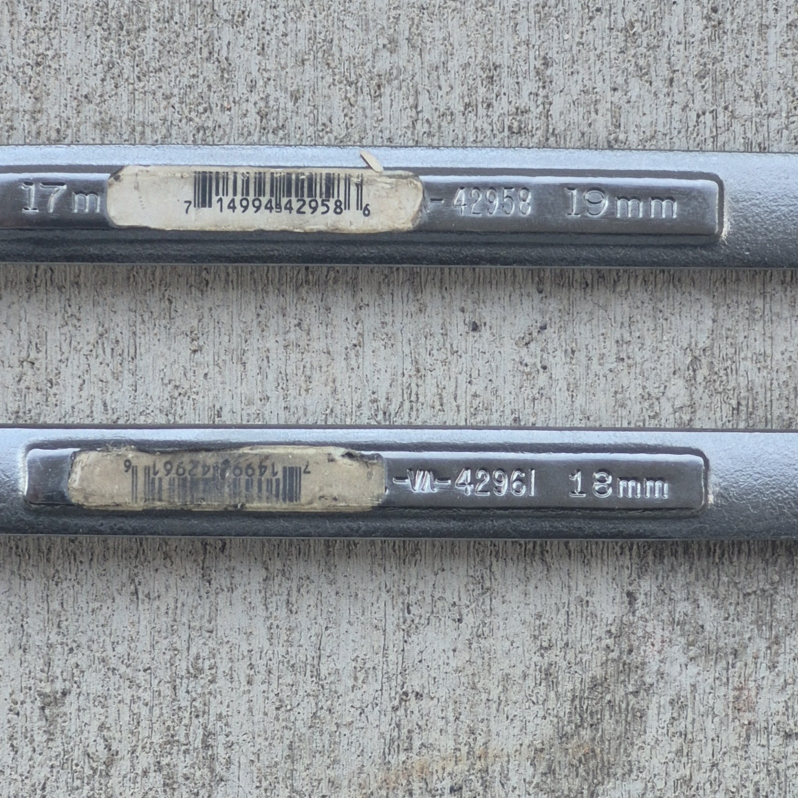 Lot of 2 Craftsman Metric Double Box End Wrenches 42951 42952 NOS Like New Chrom