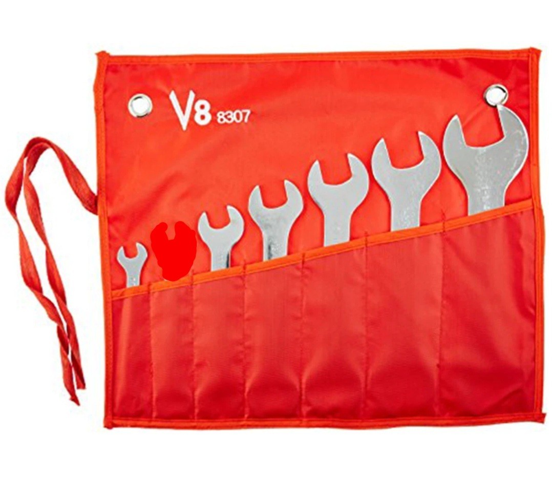 V-8 Tools V8T8307 6 Piece Super Thin Open-End Wrench Set *MISSING* 9/16 X 1/2