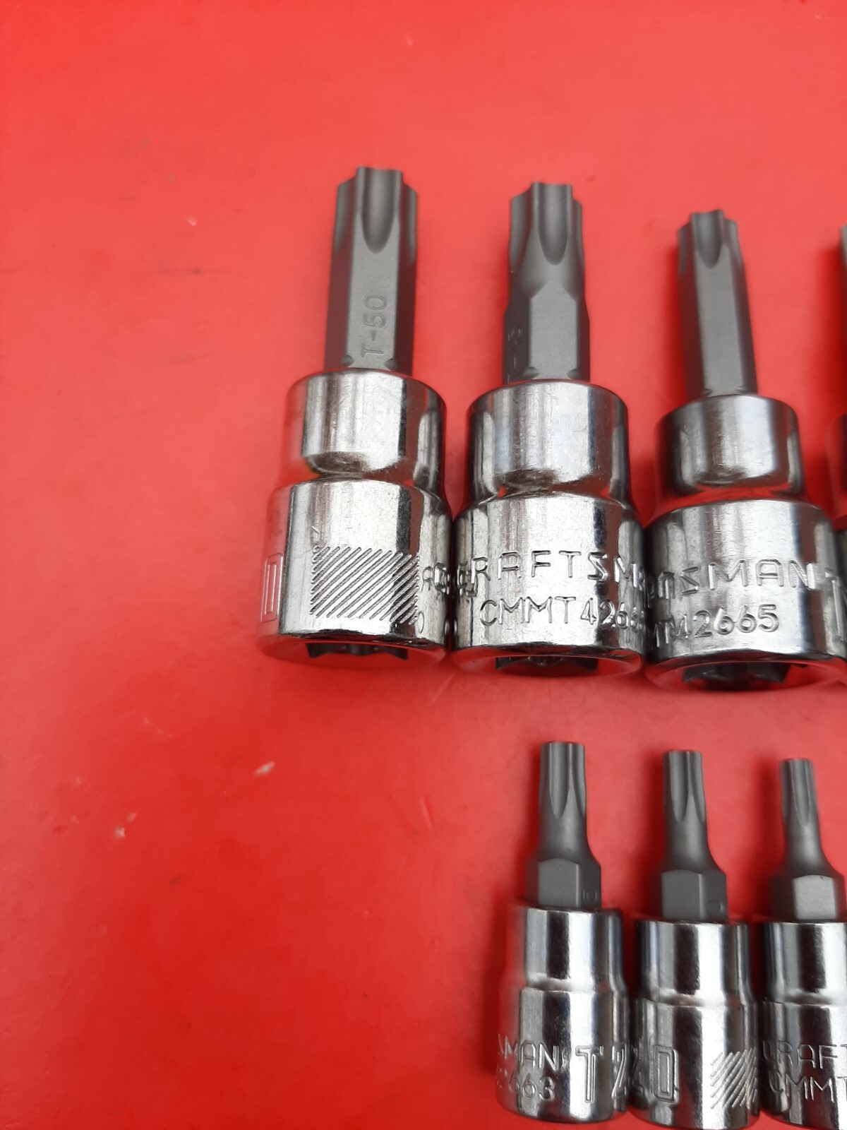 NEW CRAFTSMAN TOOLS 7 Piece 1/4 & 3/8″ Drive Torx Star Bit Driver Socket Set