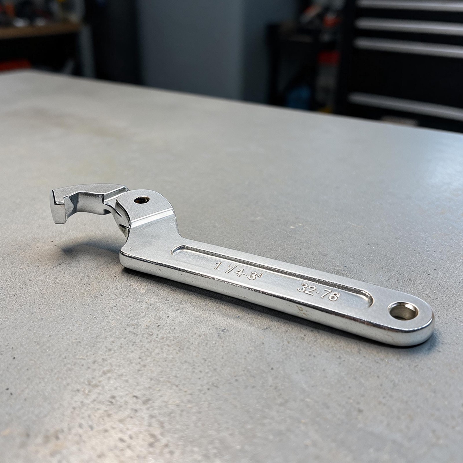 Hook Spanner Tool Shock Absorber Wrench Home Workshop Chromium Vanadium Steel
