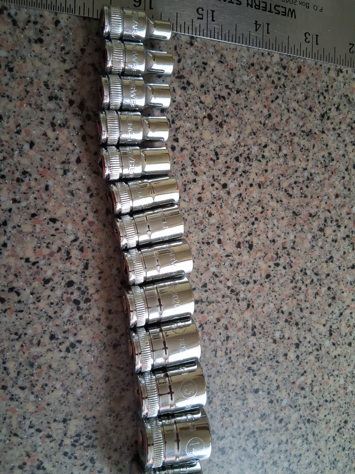 GEARWRENCH 13 Pc. 1/4 Drive 12 Pt. Shallow Socket Set, Metric Easy Read