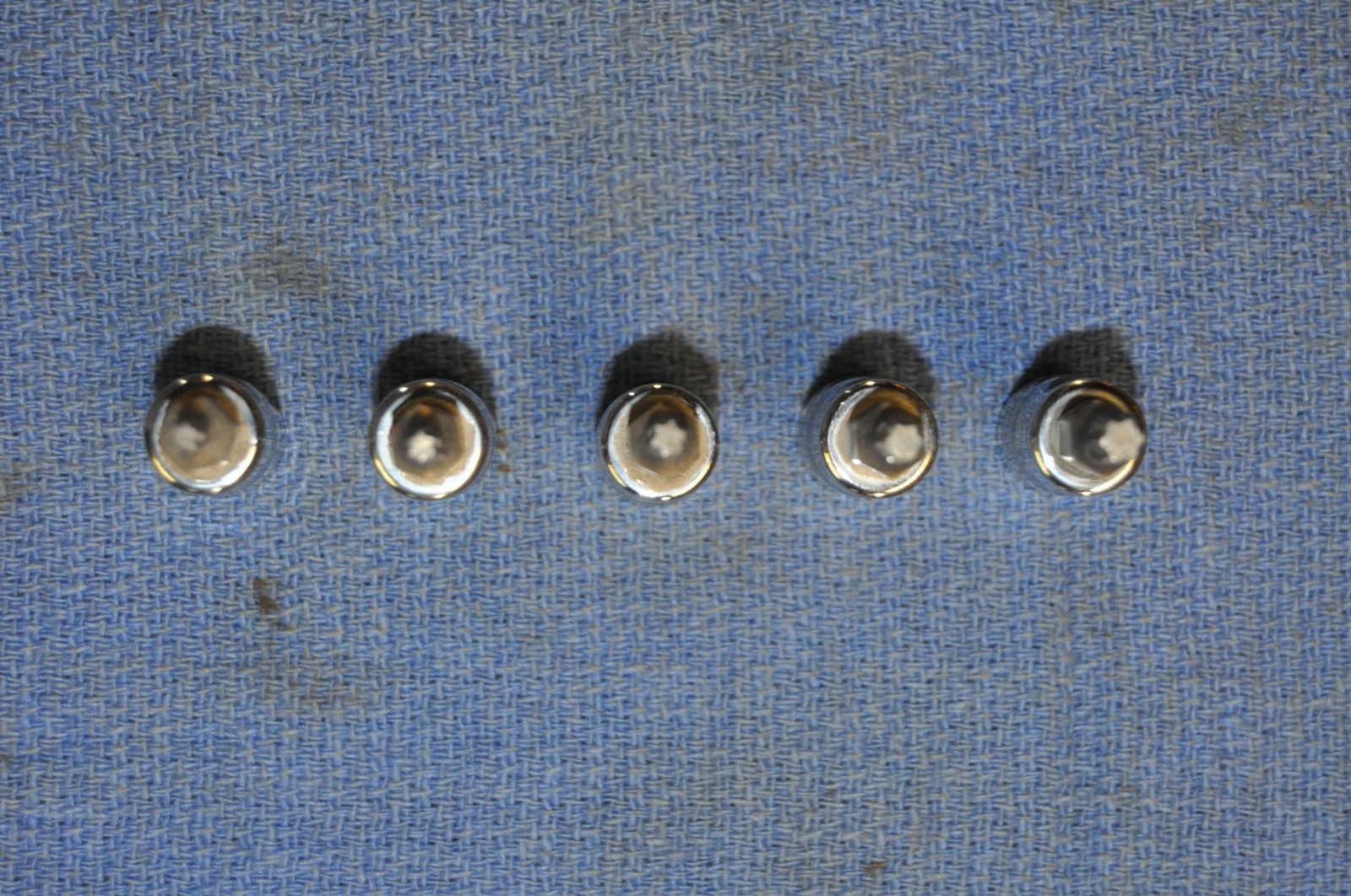 5 – Snap on 1/4″ drive Torx sockets T8, T10, T15, T20, T25 Made in USA