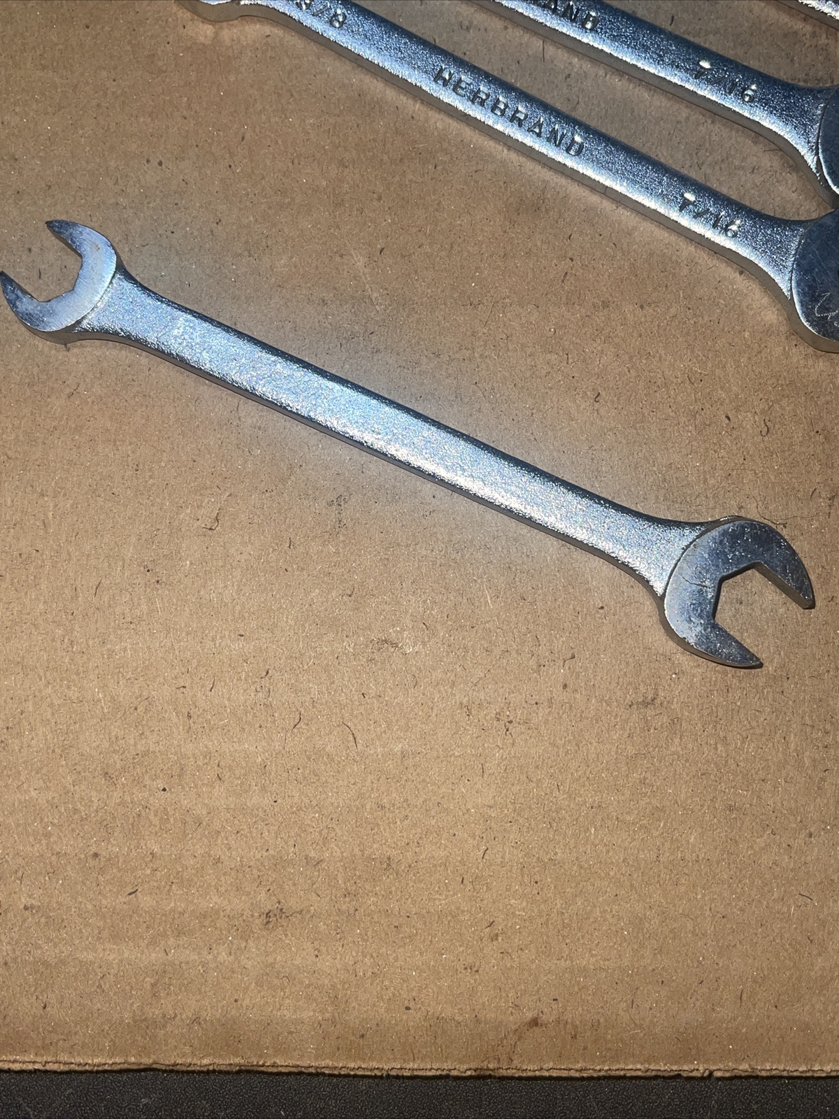 Herbrand Tools 3/8 In X 7/16 In SAE Open End Wrench US Military Spec Vintage