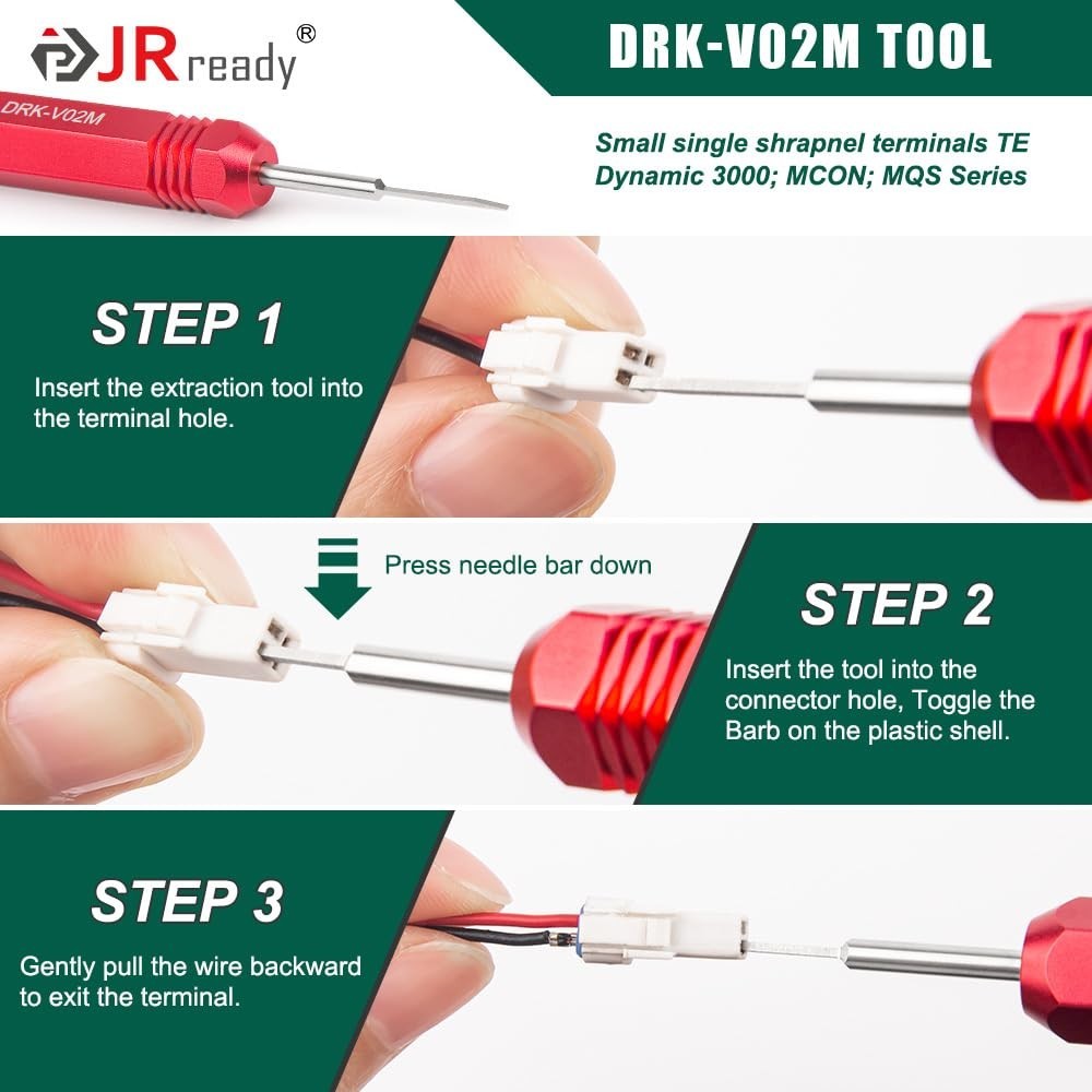 Alloy Steel Pin Extraction Tool Kit for Automotive Wire Connectors – 5PCS
